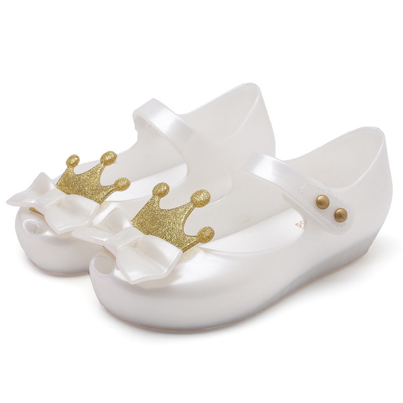 Giày Búp Bê Nhựa PVC Đính Nơ Xinh Xắn Cho Bé Gái 7NBH