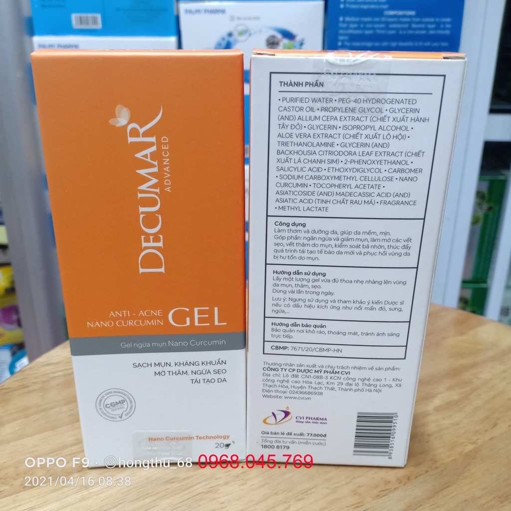 Gel ngừa mụn DECUMAR  Advanced tuýp 20g