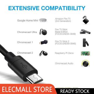 Fire TV Stick Micro USB to RJ45 Ethernet Adapter with USB Power Supply Cable