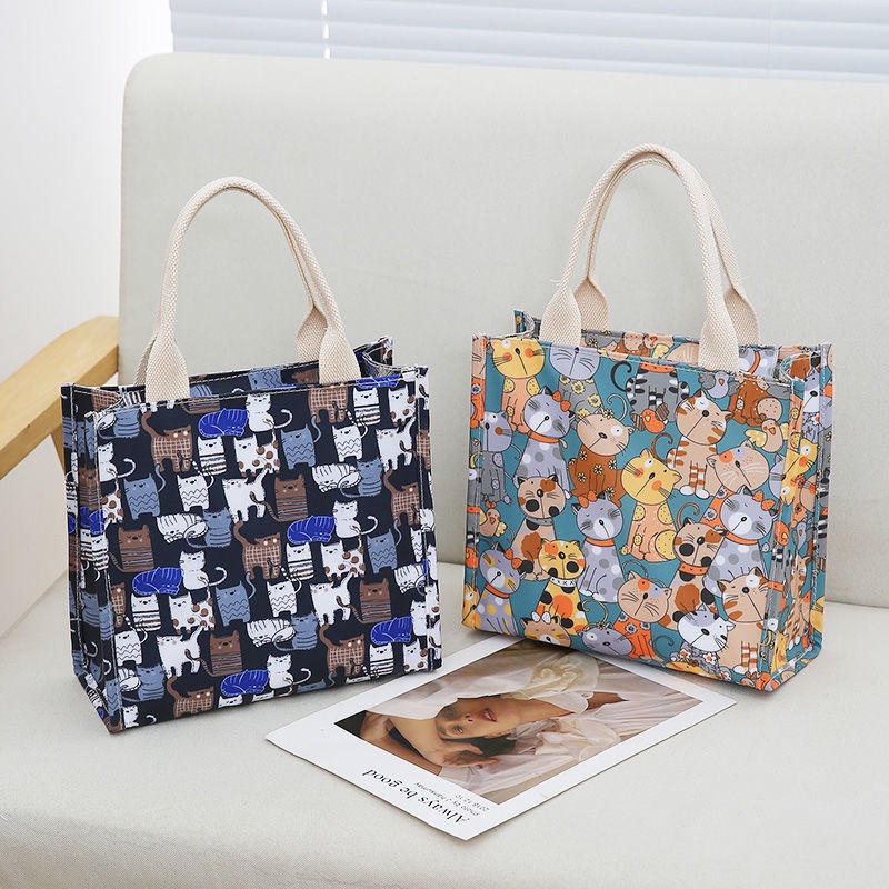 Túi Đựng Hộp Cơm Trưa Giữ Nhiệt Lá Nhôm Họa Tiết Hoạt Hình Dễ Thương Phong Cách Mới Cho Văn Phòng