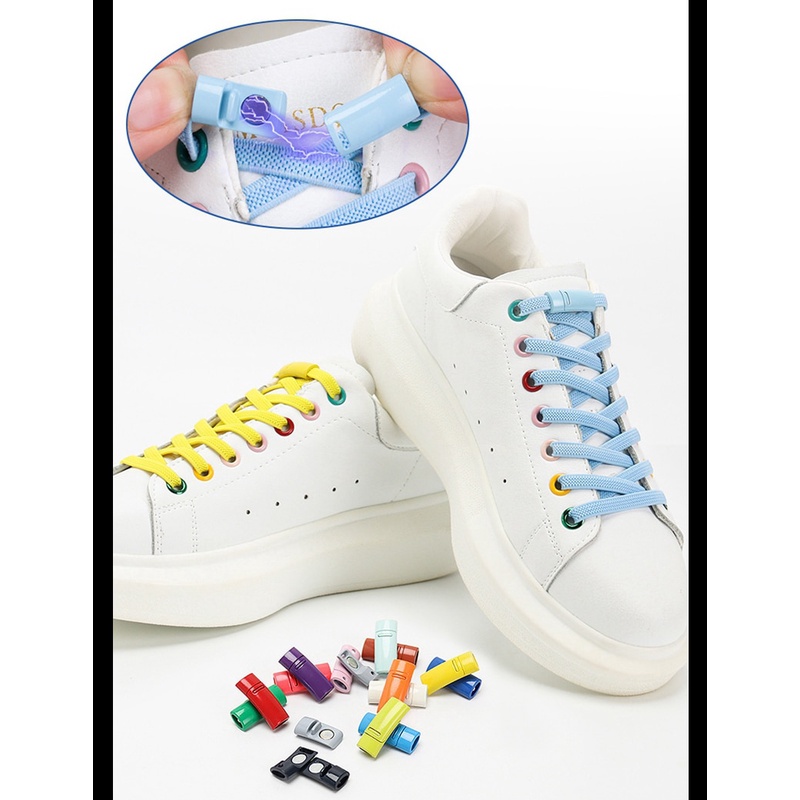 Dây Giày Có Khóa Từ Tính Co Giãn Tốt 1 Giây Không Cần Buộc Dây Cho Tất Cả Các Loại Giày