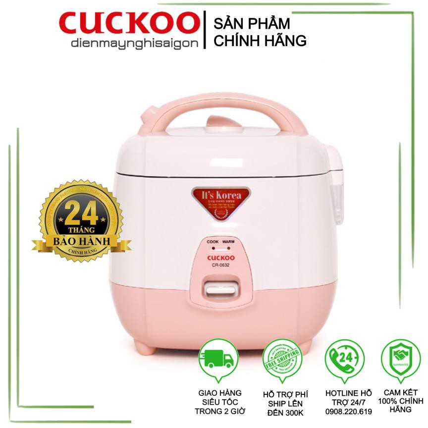 [Chính hãng - Bảo hành 2 năm] Nồi cơm điện Cuckoo CR0632 1 lít