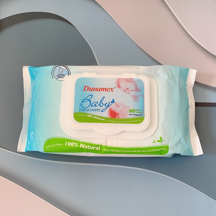 Khăn giấy ướt trẻ em Dunamex 60 miếng
