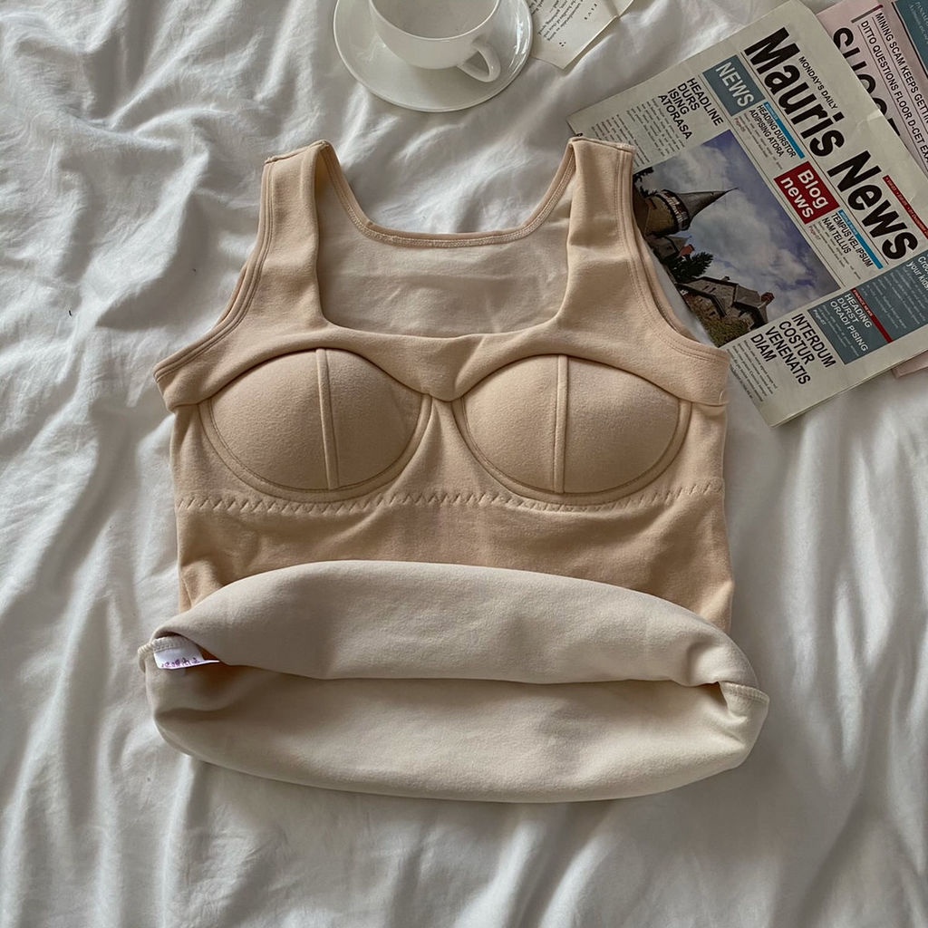 Áo Không Tay Không Đường May Mặc Ngoài Trời Vải Lông Cừu Dày Ấm Áp Thời Trang Thu Đông