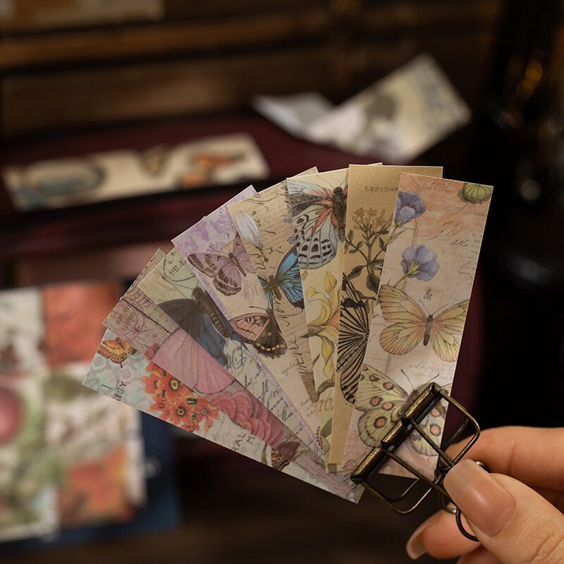 50 miếng dán băng giấy washi mẫu in tự chọn trang trí sổ tay phong cách vintage