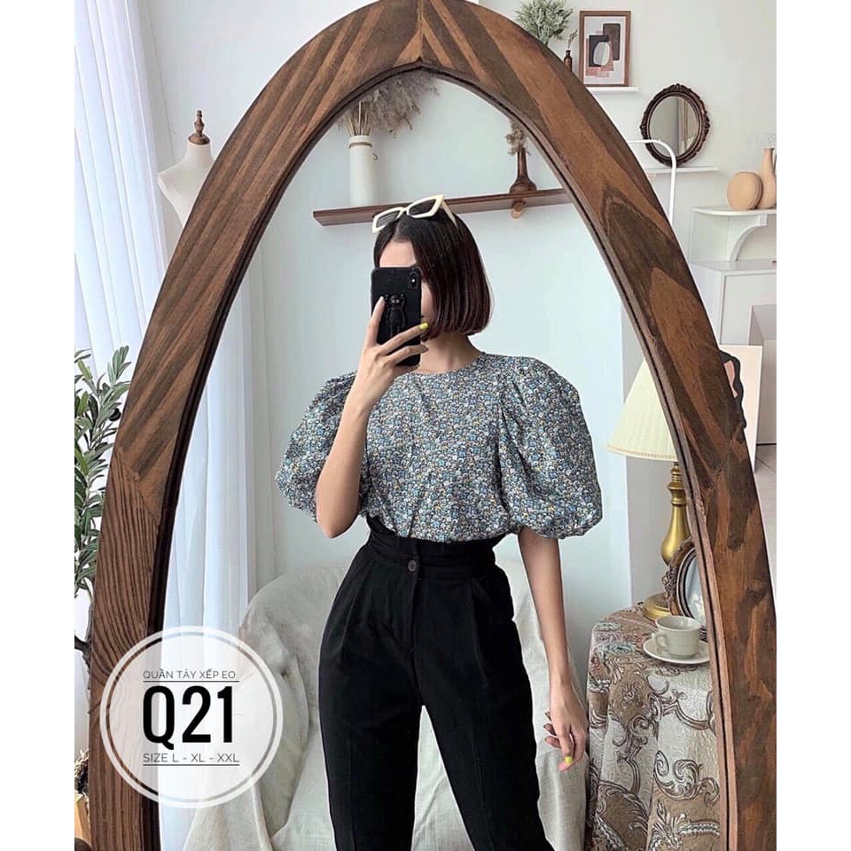 (CÓ ẢNH THẬT) BIGSIZE Quần tây xếp eo Q21