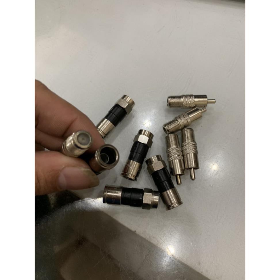 jack ,rắc tivi F5 nén,rắc F AV sắt ,bóp dọc dùng cho dây ăng ten gắn vào tivi 5 cặp
