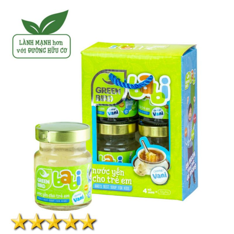 LỐC 4 HŨ YẾN TRẺ EM - YẾN BABI GREEN BIRD