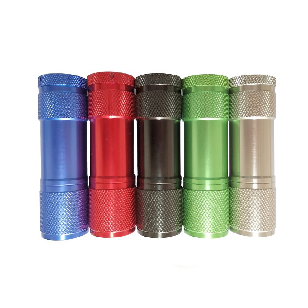 9LED White Light Aluminum Alloy Mini Flashlight