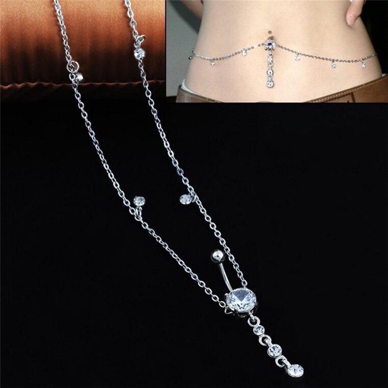 Khuyên Rốn xích Vòng Bụng Dây Đá Siêu Sáng - BBO.STORE