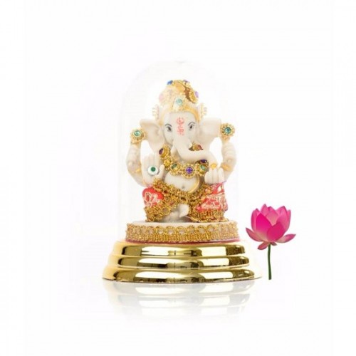 Tượng Phong Thủy Voi Thần Ganesha Thái Lan [Có Lồng Kính] Thu Hút Tài Lộc Cát Khí Hộ Mệnh May Mắn