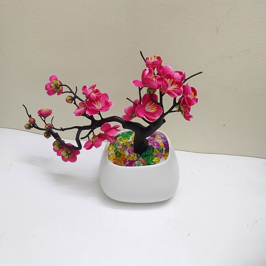 Cành Đào, Mận Thế Bon Sai Tài Lộc Trang Trí Nhà Cửa Decor