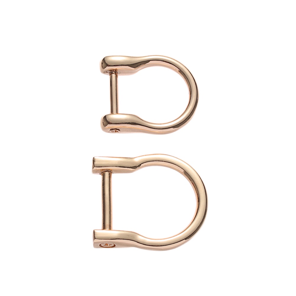 Móc Khóa Kim Loại Chữ D 1.4cm / 1.9cm Cho Dây Đeo Túi Da Thủ Công