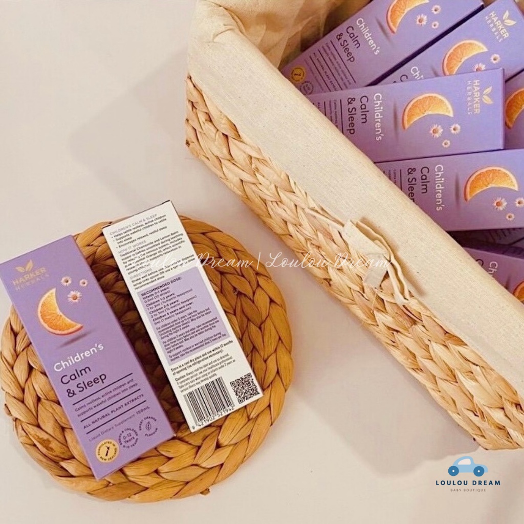 Siro Ngủ Ngon Harker Herbals tím Calm &amp; Sleep New Zealand cho bé từ 0-12 tuổi