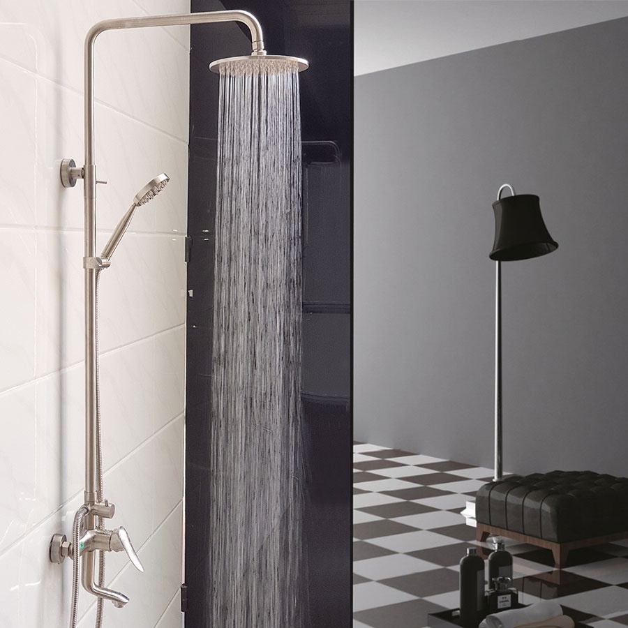 Bộ sen cây tắm đứng nóng lạnh Inox SUS 304 chịu nước phèn, mặn, không han rỉ Eurolife EL-SC-IN02