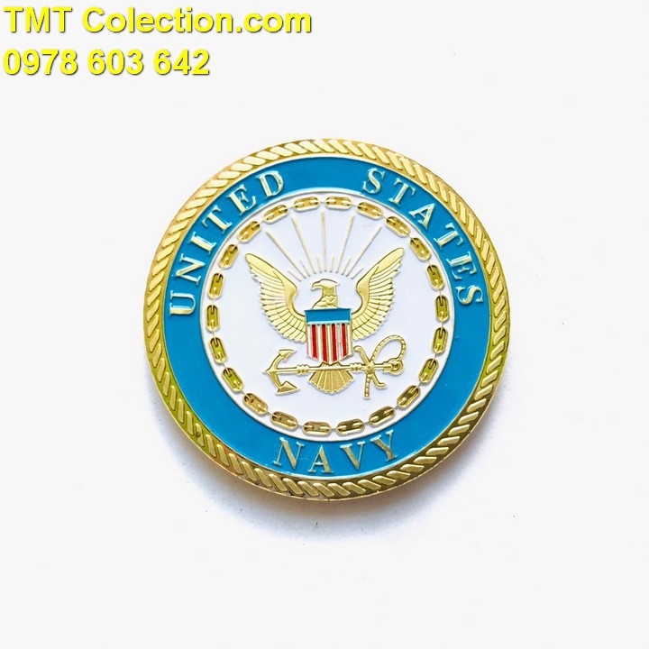 Xu Huy Hiệu Hải Quân Mỹ, làm đồ lưu niệm, sưu tầm, trang trí bàn sách-TMT Collection - SP005286