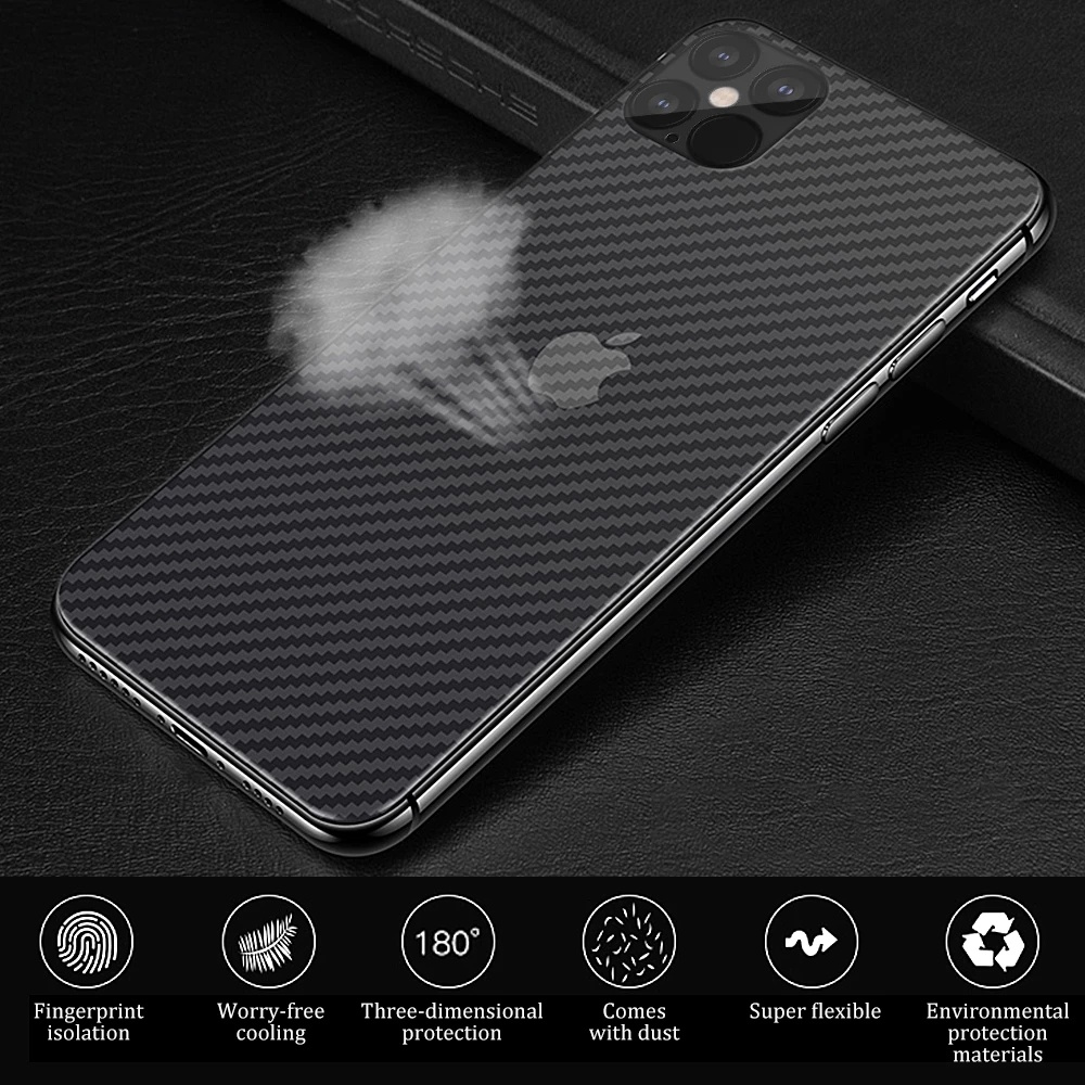 Dán mặt lưng điện thoại Carbon chống vân tay Cho Samsung Galaxy Note 20 Ultra 10 Plus Lite 9 8 5G 10+