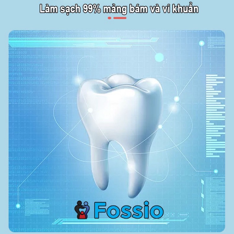Bàn chải đánh răng cho bé FOSSIO E50 chữ u chất liệu Silicon chịu được lực cắn, cho bé từ 2 tuổi - 6 tuổi  hàng chuẩn