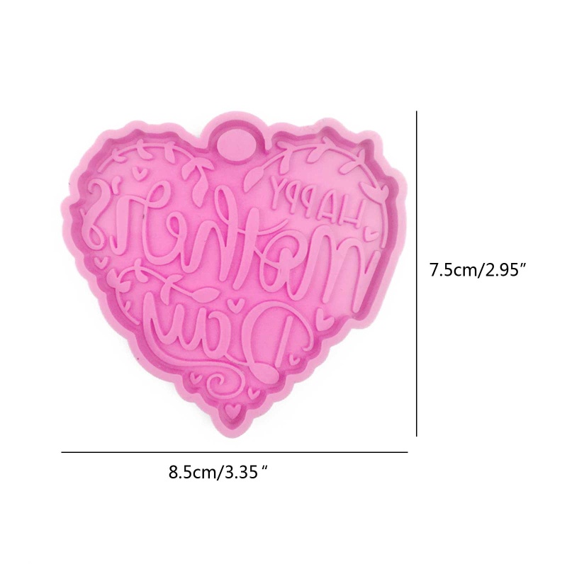 Khuôn Làm Móc Khóa Hình Chữ Happy Mother 'S Day Bằng Nhựa Epoxy UV Lấp Lánh DIY
