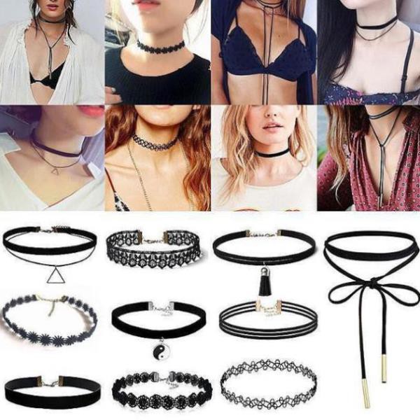 [RẺ VÔ ĐỊCH] Bộ vòng choker 12 cái mẫu hot