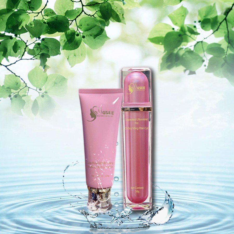 Combo Sản Phẩm Nusee mộc mỹ nhân sữa rửa mặt đa năng và kem chống nắng phân cực . Mỹ Phẩm Cao Cấp