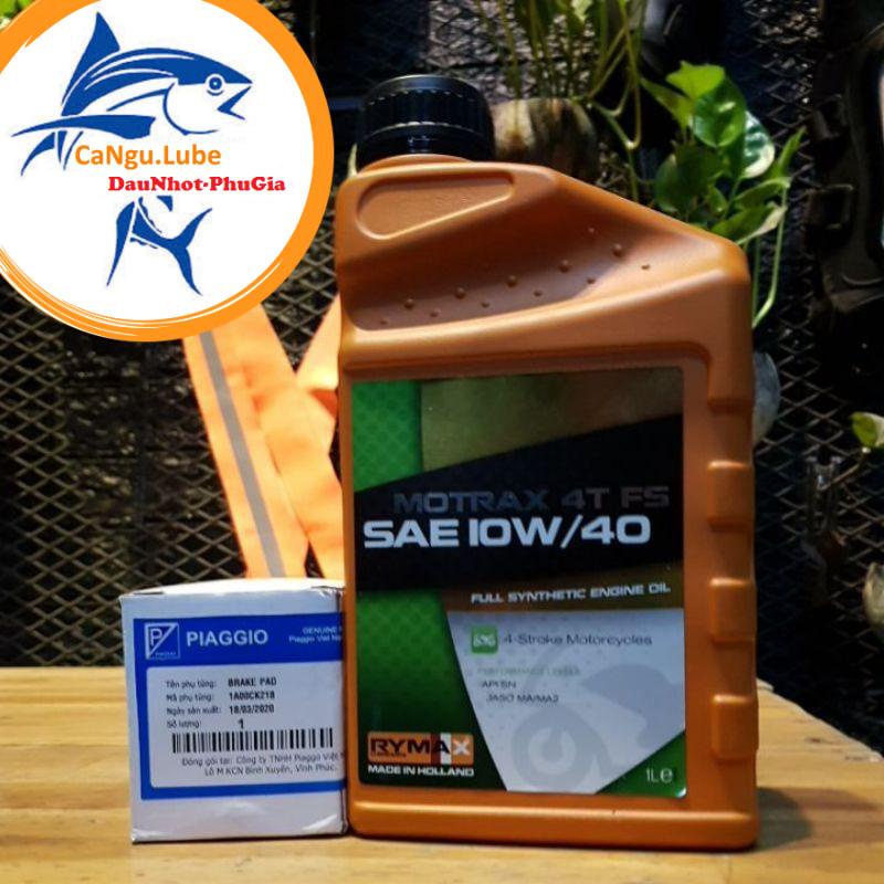 [DauNhot-PhuGia]Nhớt xe tay ga Vespa, nhớt xe ga vespa Rymax motrax 4T FS tặng lọc nhớt vespa cao cấp