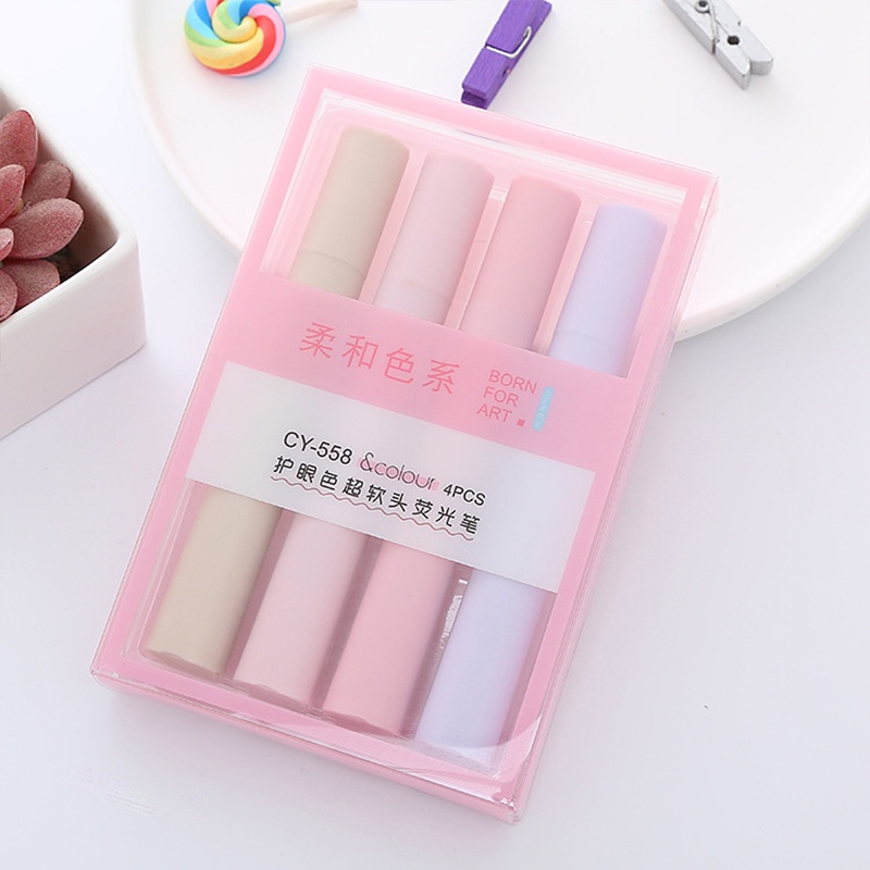 Set 4 Bút Dạ Quang Mini Dễ Thương