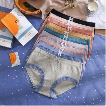 Quần Lót Cotton viền ren, chất liệu co giãn, thấm hút mồ hôi cực đẹp 946