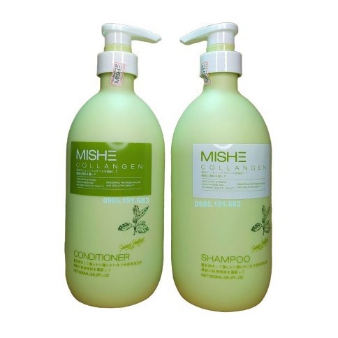 Dầu Gội Xả Mishe Collagen Biotin Dung Tích 800mlx2 Bảo Vệ Da Đầu, Nuôi Dưỡng Tóc, Sạch Gàu