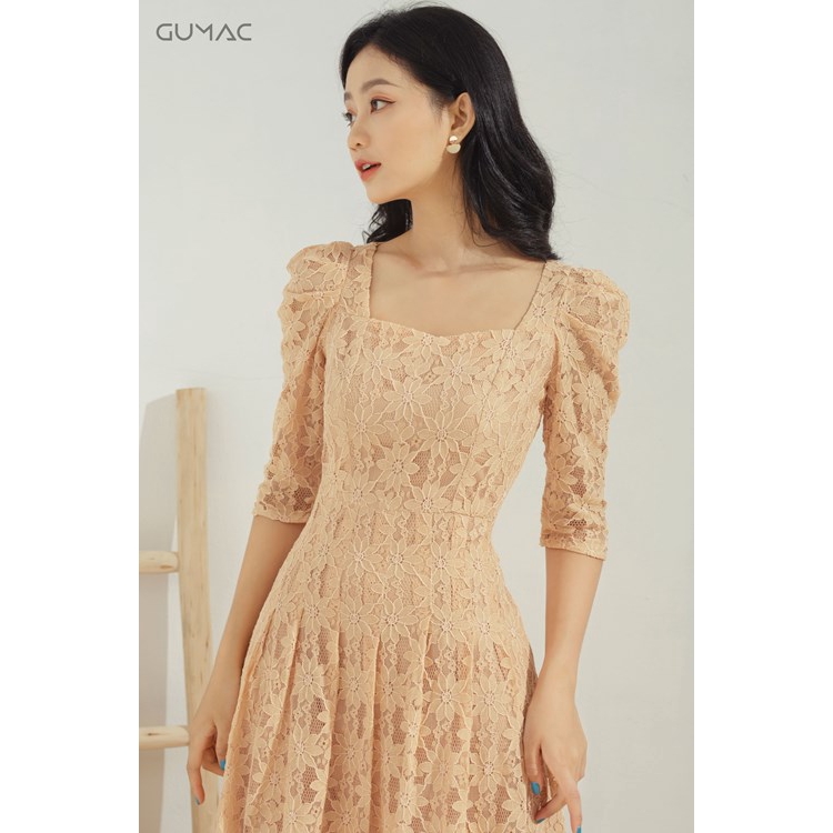 [Mã MABR07062 giảm 8% tối đa 50K đơn từ 249K] Đầm nữ ren cổ U DA602 GUMAC | BigBuy360 - bigbuy360.vn