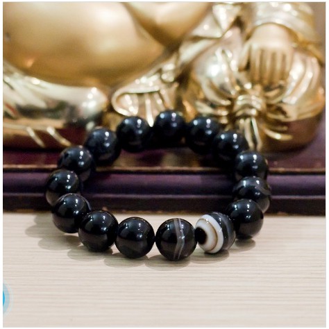 [Mã FAJGT8 giảm 15% đơn 99K] Vòng Tay Đá Phong Thủy Nâu Đen Vân Cho Nam Phong Cách Thời Trang