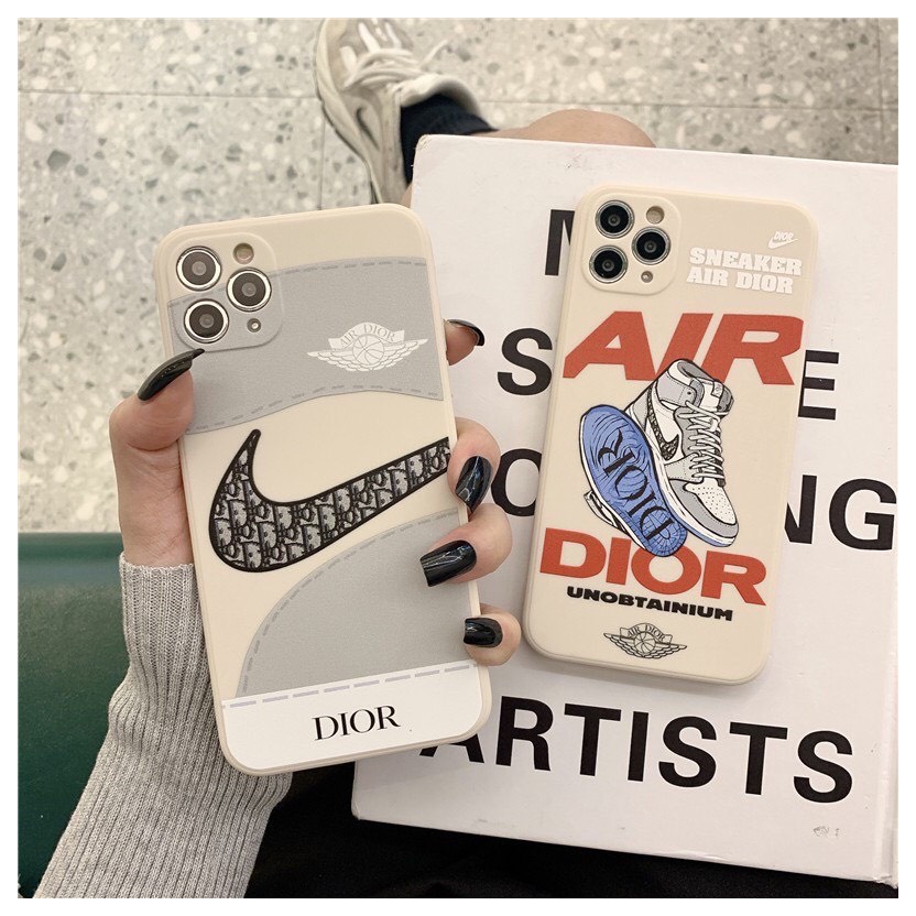 Ốp Lưng Iphone Cạnh Vuông, Bảo Vệ Camera ADIDAS or AIR 7Plus,8Plus,x,xs,xsmax,11,11promax,12,12promax,13,13promax