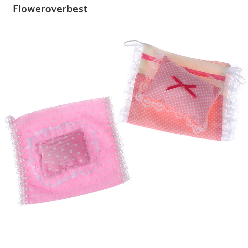 Nệm đơn kèm gối tỉ lệ 1 / 12 trang trí nhà búp bê xinh xắn