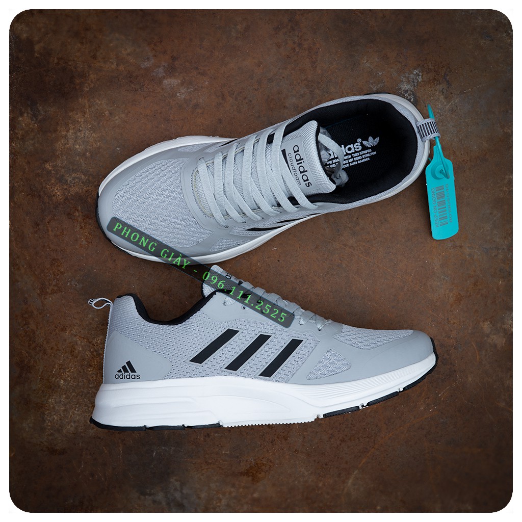 Giày Sneaker Nam Giày Thể Thao Nam D62 Màu Ghi Sáng