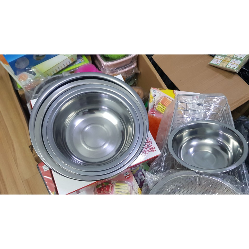 [ RẺ VÔ ĐỊCH ] SET 5 BÁT INOX LOẠI 18 ĐẾN 26 CM GIÁ SIÊU HÓT