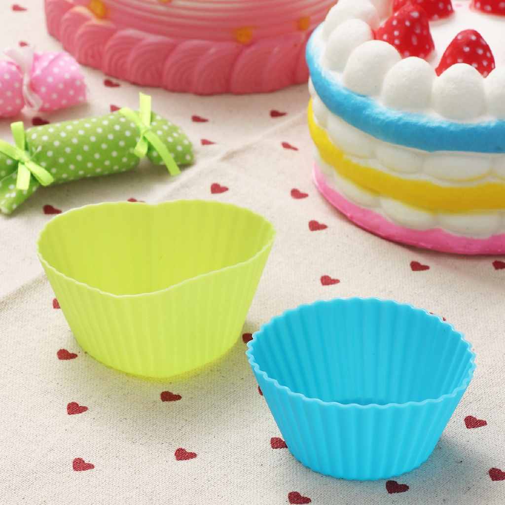 Set 24 Cái Khuôn Làm Bánh Chống Dính Chịu Nhiệt Tái Sử Dụng