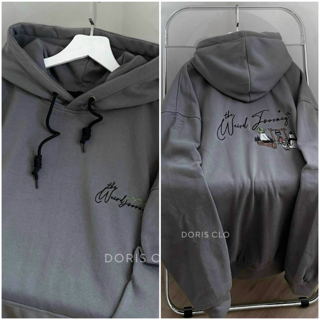 Áo Khoác Nam Nữ Có Nón Mũ 2 Lớp Màu Đen Kiểu Form Rộng Hàn Quốc- Hoodie Chất Nỉ Ngoại Dày Mịn Chống Nắng Và Lạnh Tốt