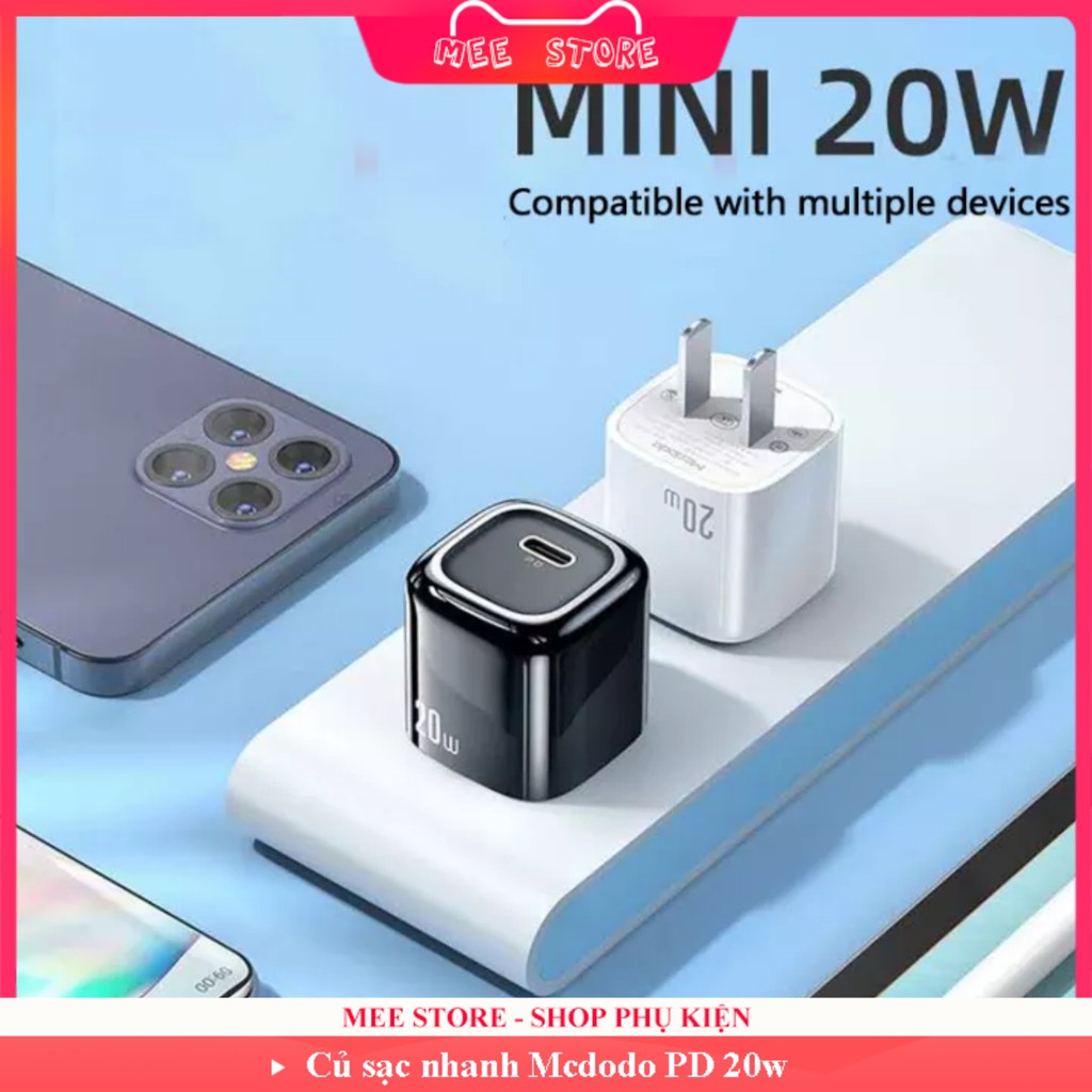 [Mcdodo/Chính hãng] Củ sạc nhanh Mcdodo 20w PD cho các dòng iPhone và Androi - Mee Store 247