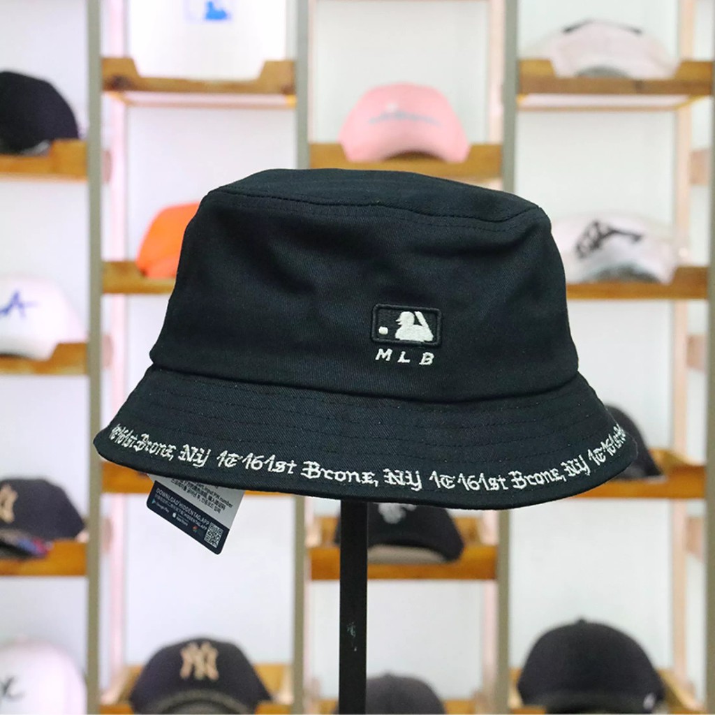 (HÀNG XUẤT XỊN) Mũ / nón bucket N12 NEW/YORK BUCKET HAT BLACK Made in Viet/nam full tem tag One size