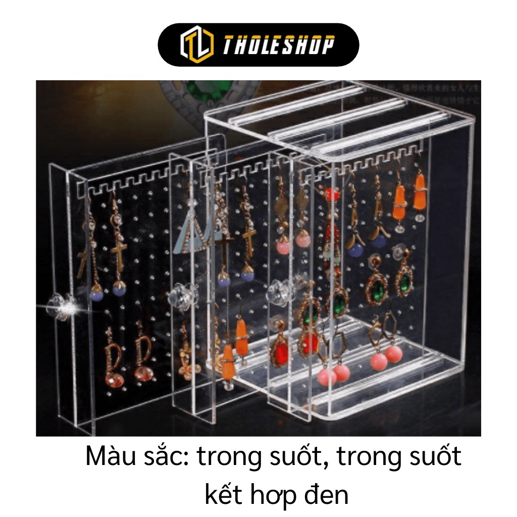 Hộp Đựng Trang Sức GIGAHOME Hộp Treo Khuyên Tai, Hoa Tai 3 Ngăn Chống Bụi 9067