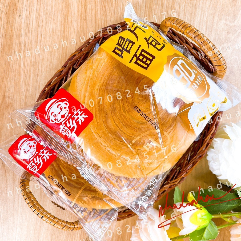 Bánh mì ngàn lớp bơ phomai hiệu ông già Đài Loan 90g