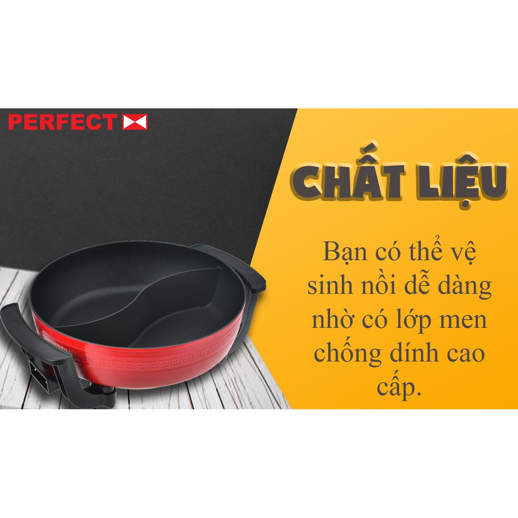 [Mã ELHADEV giảm 4% đơn 300K] Nồi lẩu 2 ngăn perfect