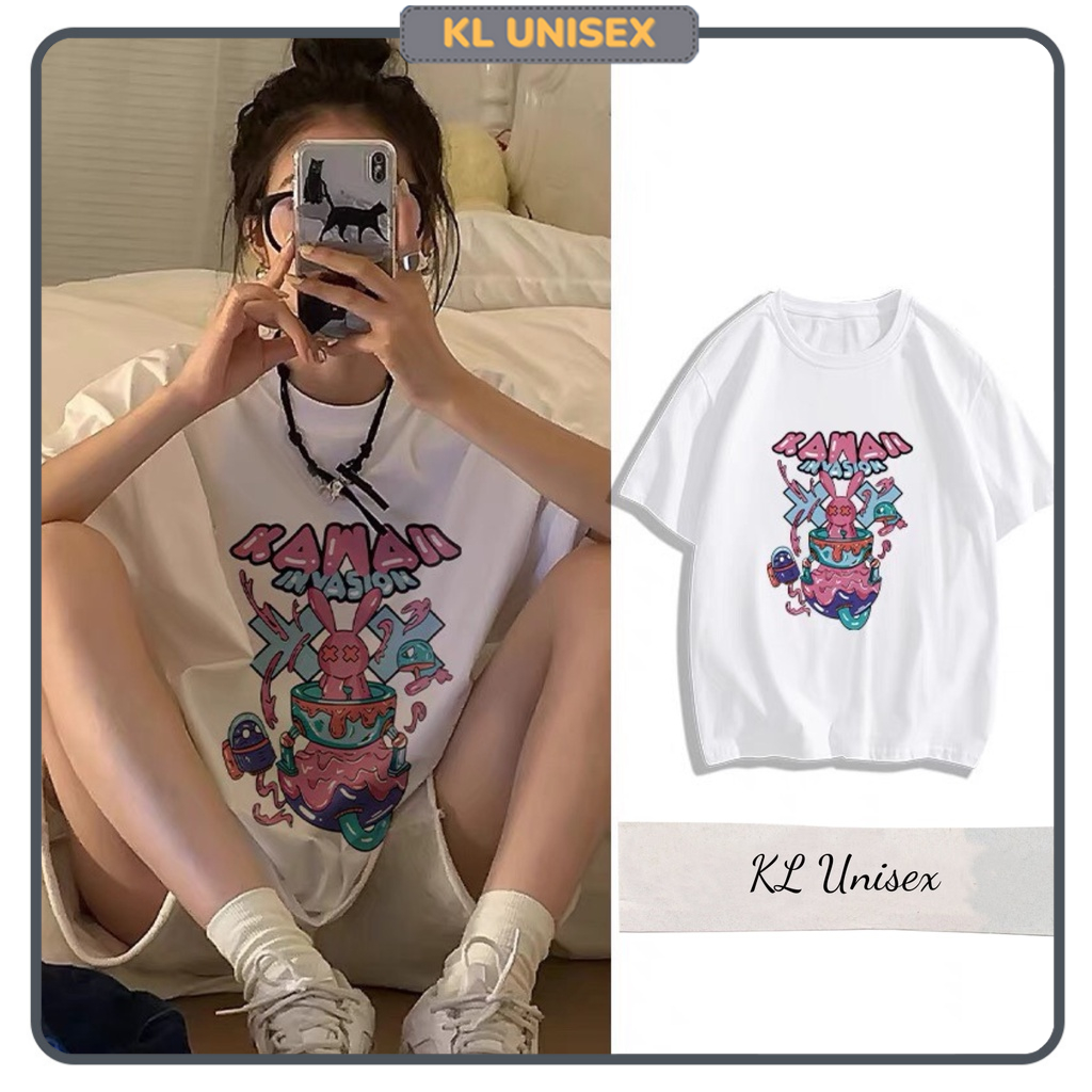 (Đủ size M-L-XL) Áo KAWAI Thun tay lơ from rộng KL Unisex