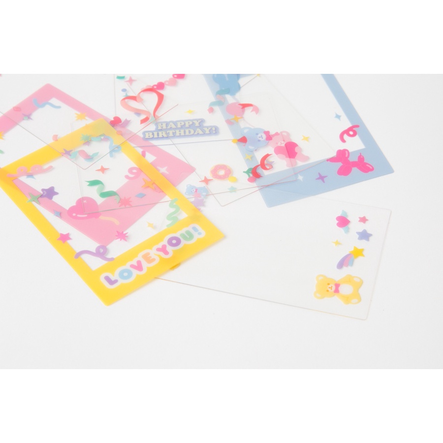 Toploader Decor ARTBOX Hàn Quốc Trang Trí Card Ảnh Photocard Polaroid 18 Khung Ribbon Confetti