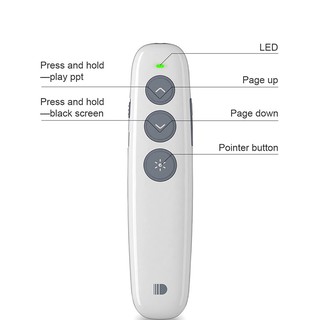 Handy white wireless PPT projector control laser pen