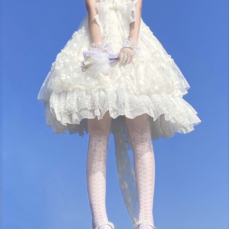 Xiangbao Vớ Dài Qua Gối Đính Nơ Giả Hoạt Hình Nhật Bản Lolita Cho Nữ So