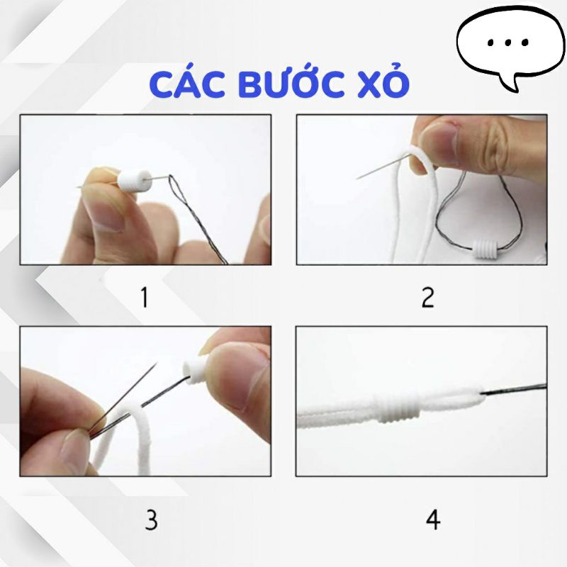 Bộ nút chặn và dây thun khẩu trang dự phòng thay thế