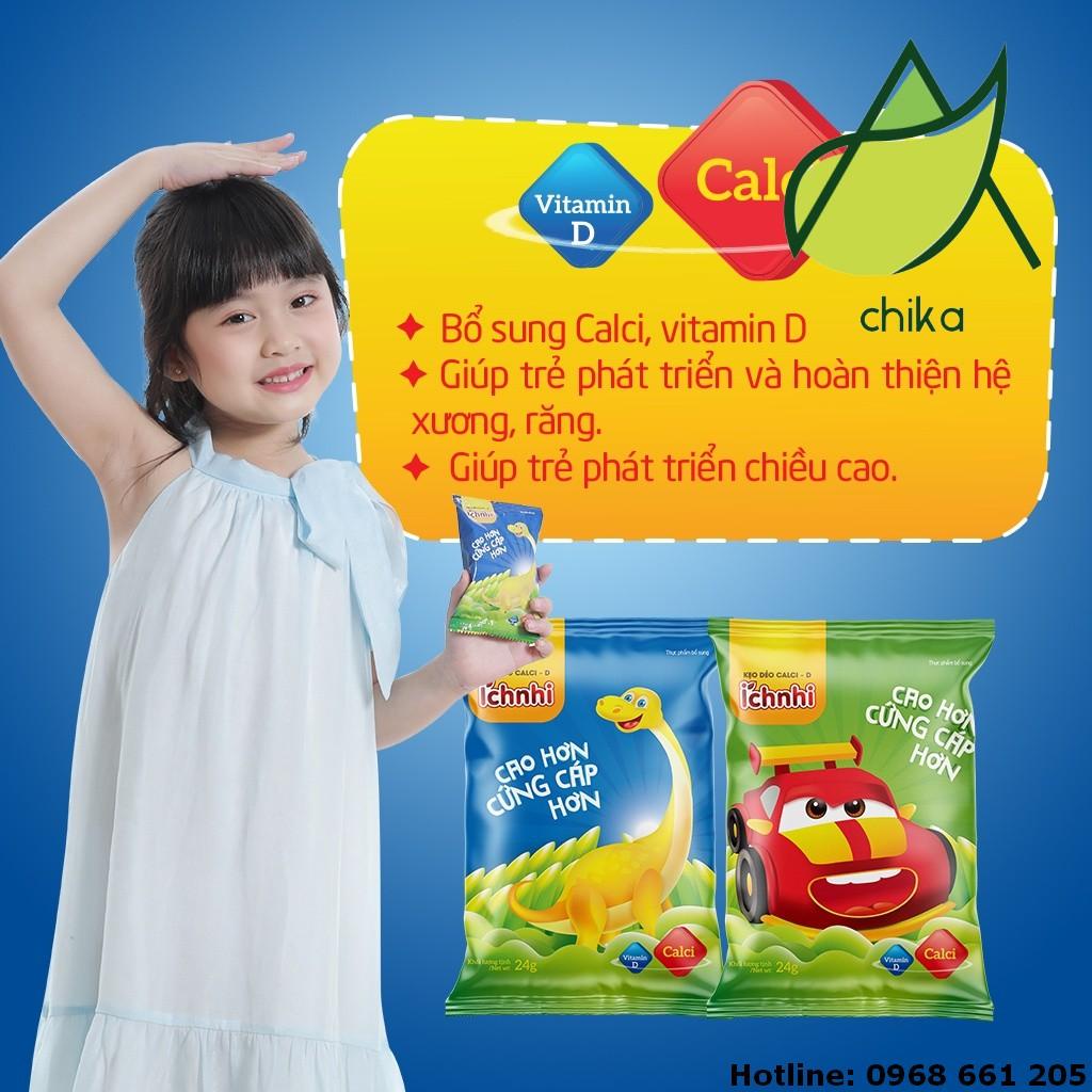 1 gói Kẹo dẻo Calci-D Ích Nhi cho bé bổ sung canxi, phát triển chiều cao và hoàn thiện hệ xương, răng - Chika Việt Nam