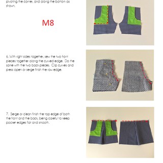 Rập giấy quần áo búp bê M8 (quần short)