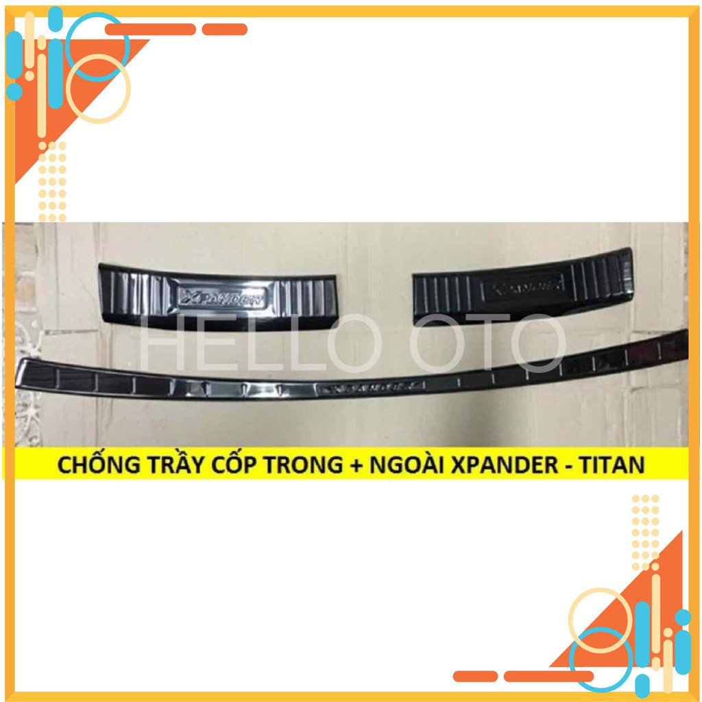 ỐP CHỐNG TRẦY CỐP TRONG + NGOÀI TITAN XE XPANDER, XPANDER CROSS 2018- 2021 CAO CẤP